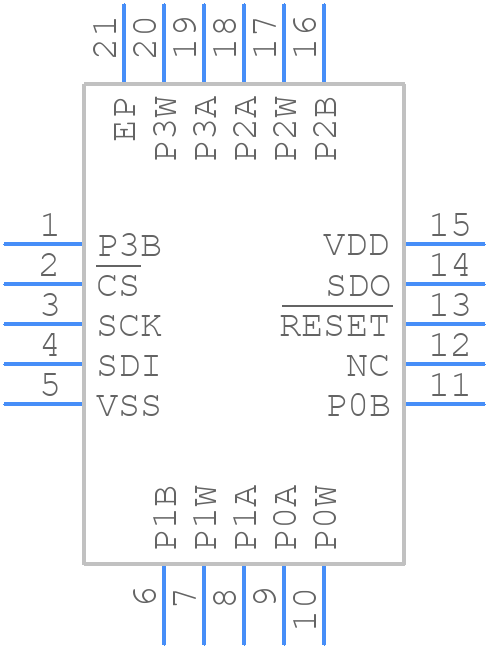 MCP4351-104E/ML - Microchip - PCB symbol