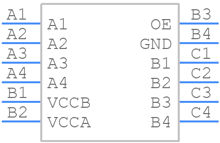 TXS0104EZXUR - Texas Instruments - PCB symbol