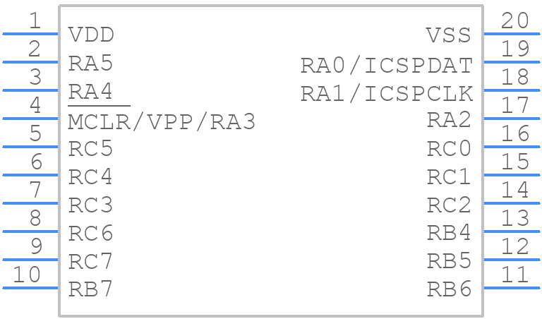 PIC16F1508-E/SS - Microchip - PCB symbol