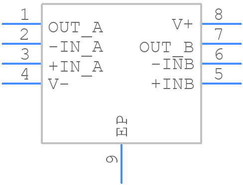 OPA2381AIDRBT - Texas Instruments - PCB symbol