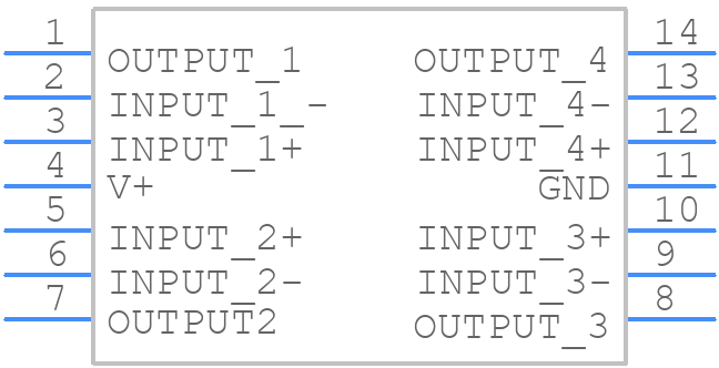 LM324MX - ROHM Semiconductor - PCB symbol