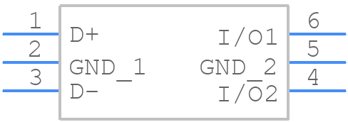 USBULC6-2M6 - STMicroelectronics - PCB symbol