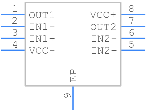 TSV522IQ2T - STMicroelectronics - PCB symbol
