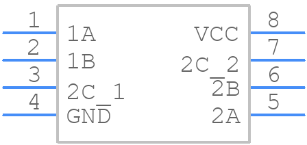 SN74LVC2G66DCUT - Texas Instruments - PCB symbol