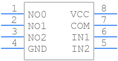 TS5A3359DCUT - Texas Instruments - PCB symbol