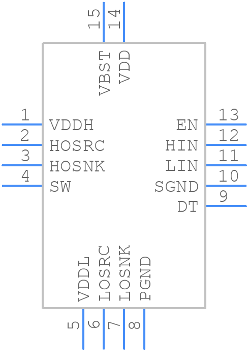 NCP51820AMNTWG - onsemi - PCB symbol