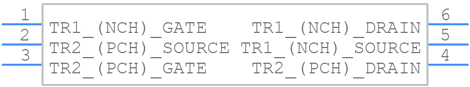 QS6M3TR - ROHM Semiconductor - PCB symbol