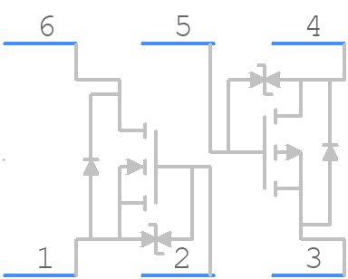 QS6M4TR - ROHM Semiconductor - PCB symbol