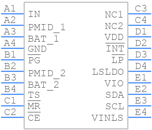 BQ21061YFPT - Texas Instruments - PCB symbol