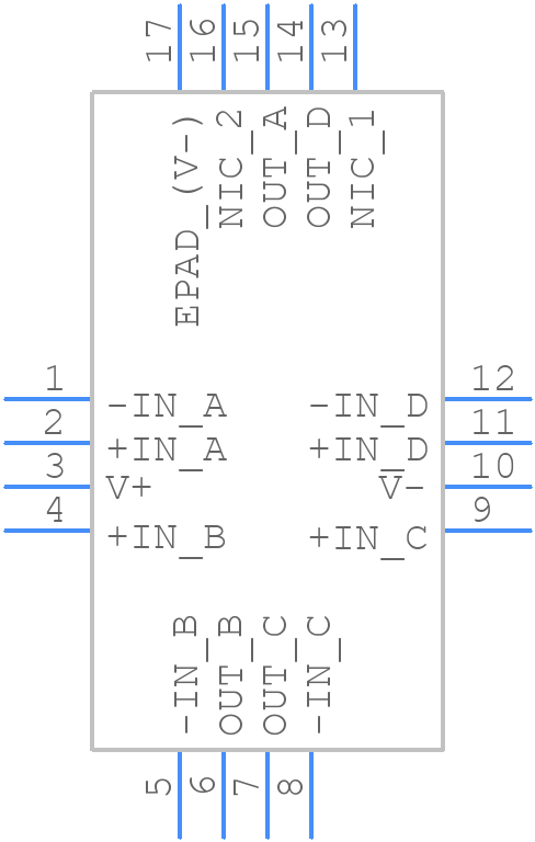 ADA4610-4ACPZ-R7 - Analog Devices - PCB symbol