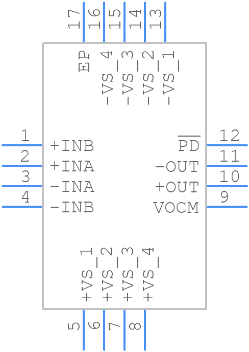 ADA4950-1YCPZ-RL - Analog Devices - PCB symbol