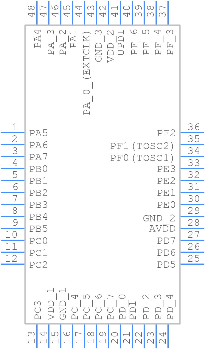 ATMEGA4809-AUR - Microchip - PCB symbol
