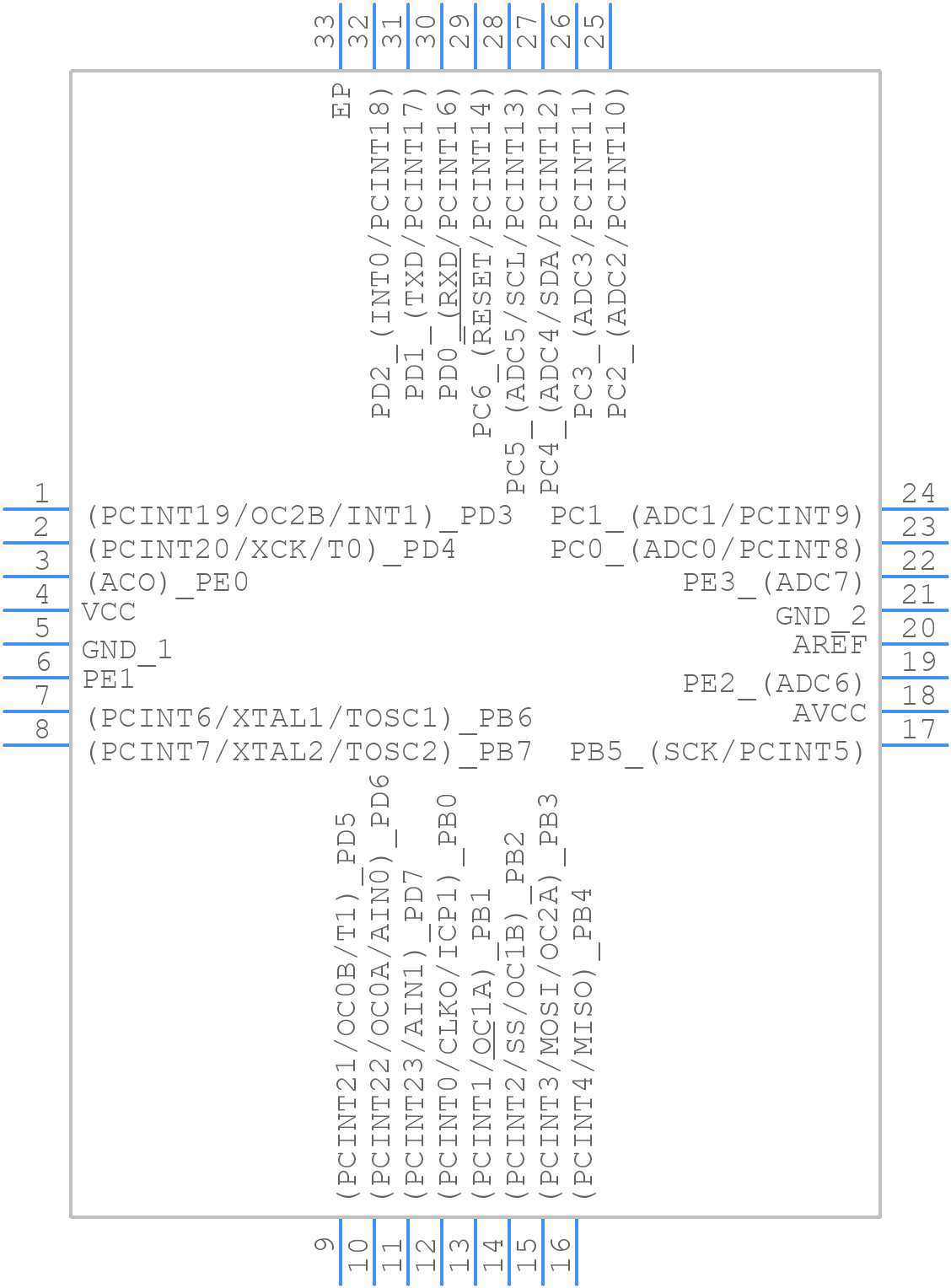 ATMEGA48PB-MN - Microchip - PCB symbol