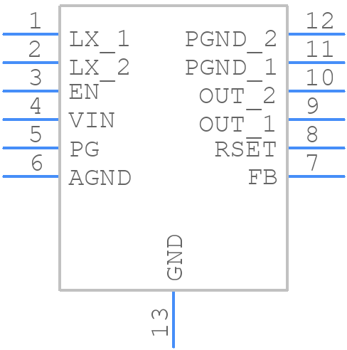 PAM2401YPADJ - Diodes Incorporated - PCB symbol