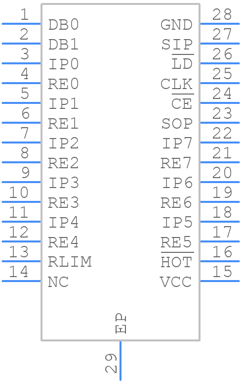 SN65HVS885PWP - Texas Instruments - PCB symbol