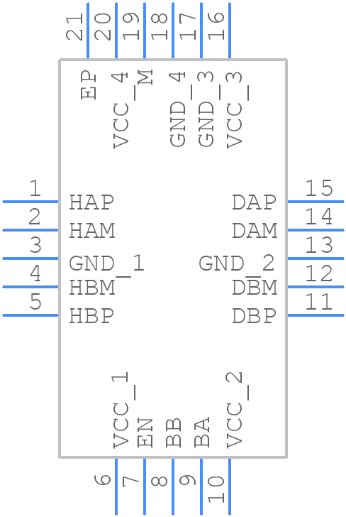 MAX4952BCTP+ - Analog Devices - PCB symbol