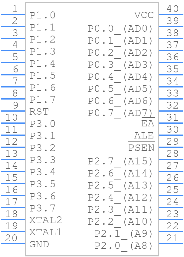 DS87C520-MNL+ - Analog Devices - PCB symbol
