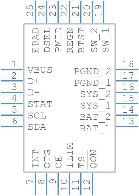 BQ25895MRTWT - Texas Instruments - PCB symbol