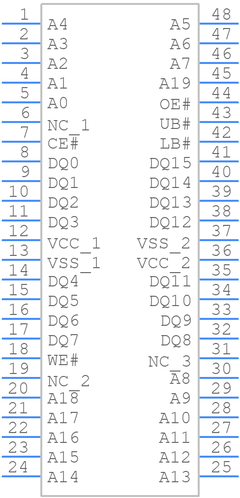 AS7C316098A-10TIN - Alliance Memory - PCB symbol