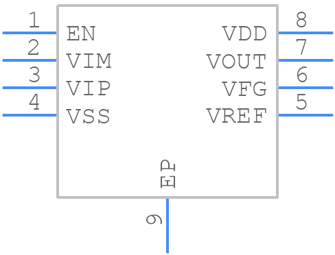 MCP6N16-001E/MF - Microchip - PCB symbol