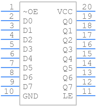 74HCT573D - Nexperia - PCB symbol