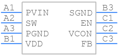 LM3205TLX/NOPB - Texas Instruments - PCB symbol