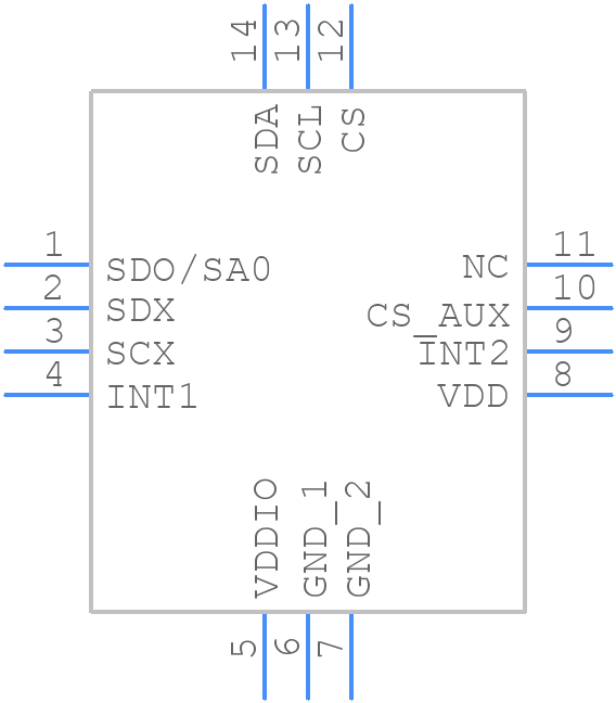 LSM6DS3HTR - STMicroelectronics - PCB symbol