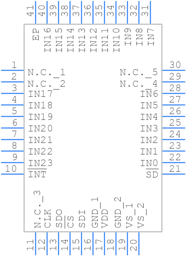 MAX13362ATL/V+ - Analog Devices - PCB symbol