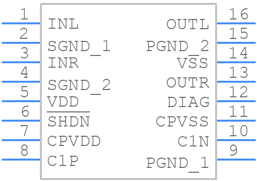 MAX13330GEE/V+ - Analog Devices - PCB symbol
