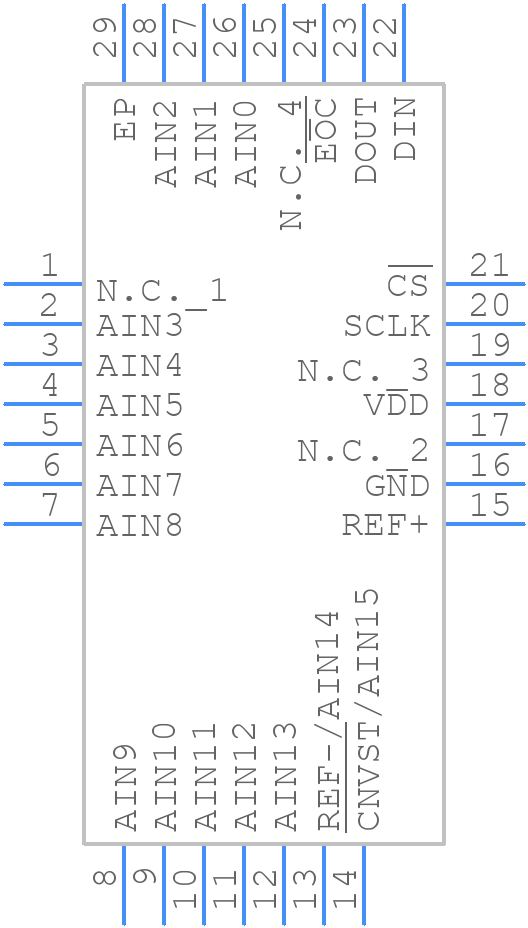 MAX1231BETI+ - Analog Devices - PCB symbol