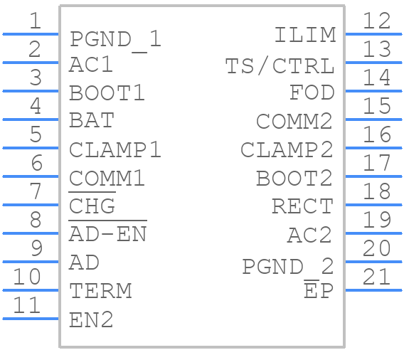 BQ51050BRHLR - Texas Instruments - PCB symbol