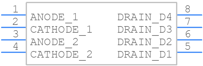 TLP222A-2 - Toshiba - PCB symbol