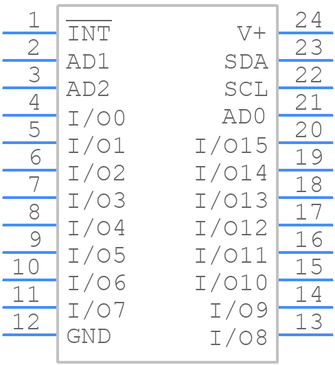 MAX7311AWG+ - Analog Devices - PCB symbol