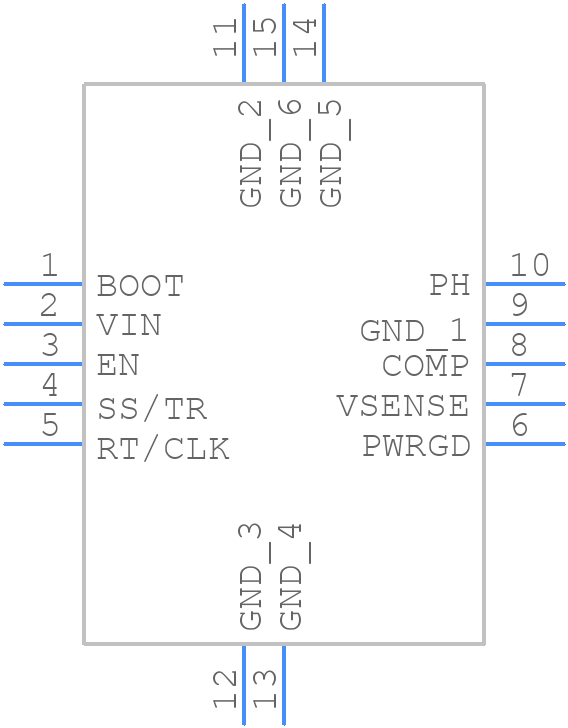 TPS54040ADRCT - Texas Instruments - PCB symbol