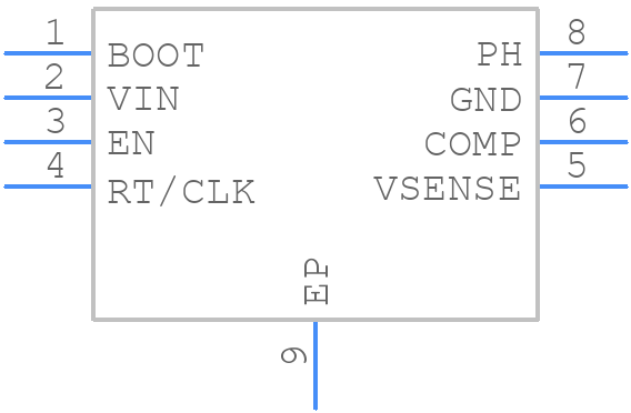 TPS54061DRBT - Texas Instruments - PCB symbol