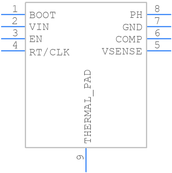 TPS54061QDRBRQ1 - Texas Instruments - PCB symbol