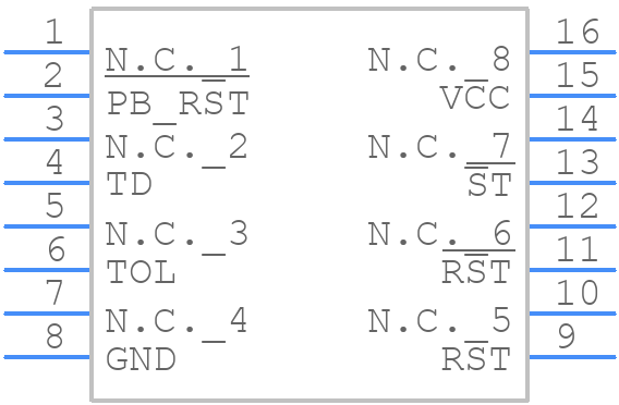 MAX1232CWE+T - Analog Devices - PCB symbol