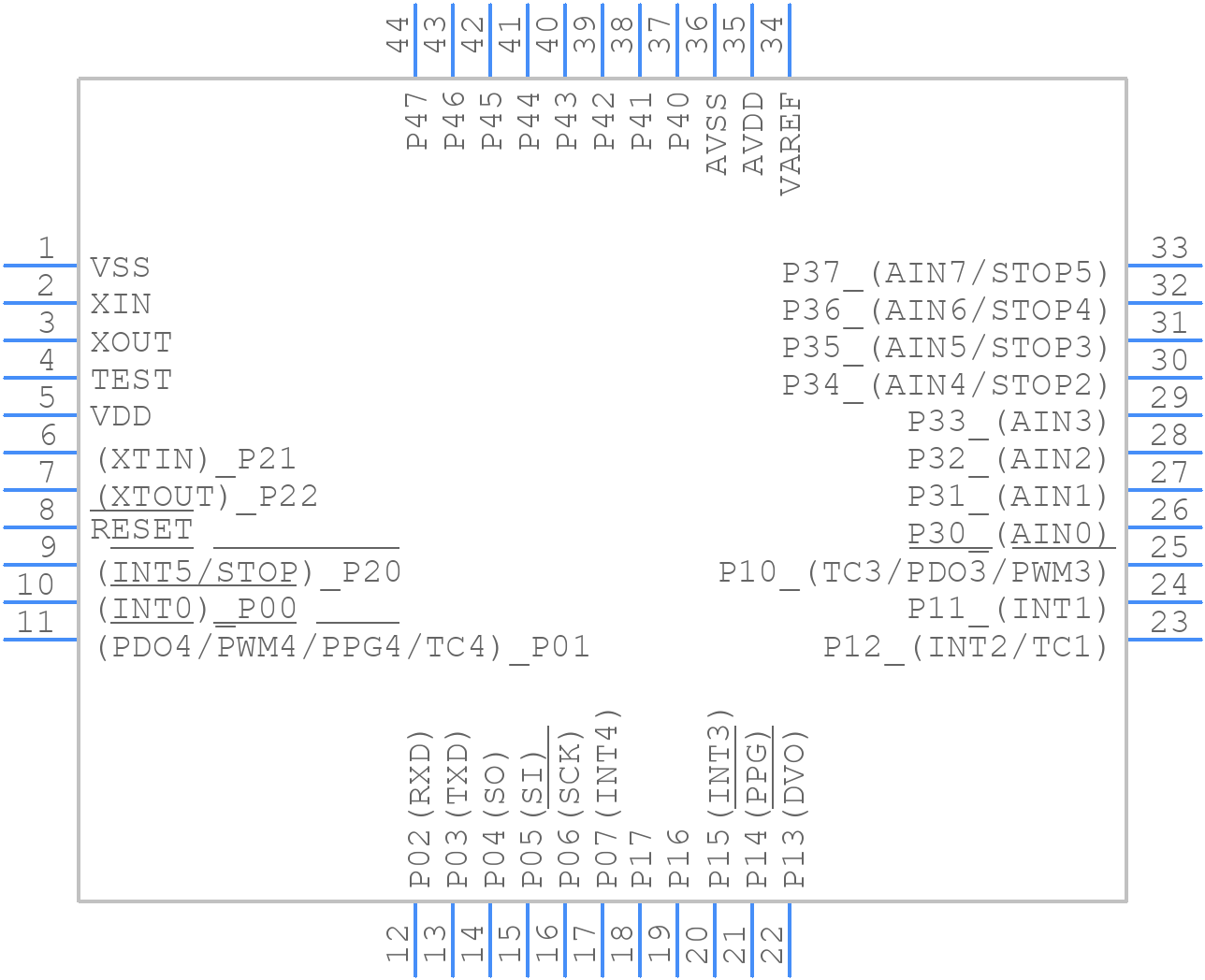 TMP86PM47AUG(C,JZ) - Toshiba - PCB symbol