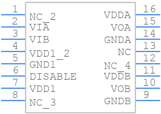 ADUM7234BRZ - Analog Devices - PCB symbol