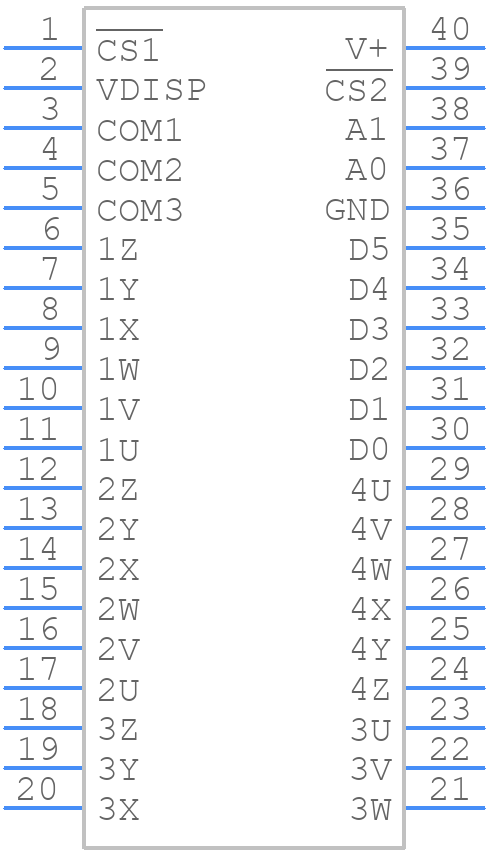 MAX7233BFIPL+ - Analog Devices - PCB symbol