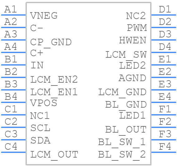 LM36272YFFR - Texas Instruments - PCB symbol