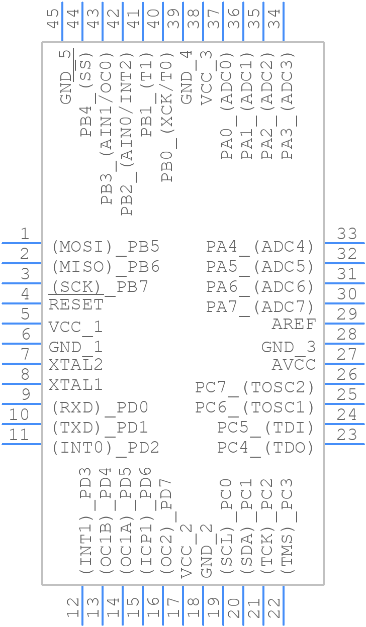 ATMEGA16-16MU - Microchip - PCB symbol