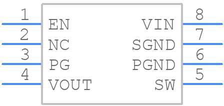MCP1642BT-33I/MS - Microchip - PCB symbol