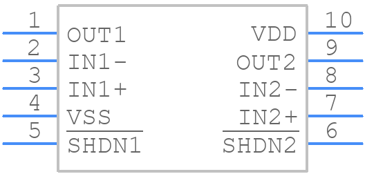 MAX4233AUB+ - Analog Devices - PCB symbol