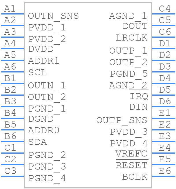 MAX98372EWV+ - Analog Devices - PCB symbol