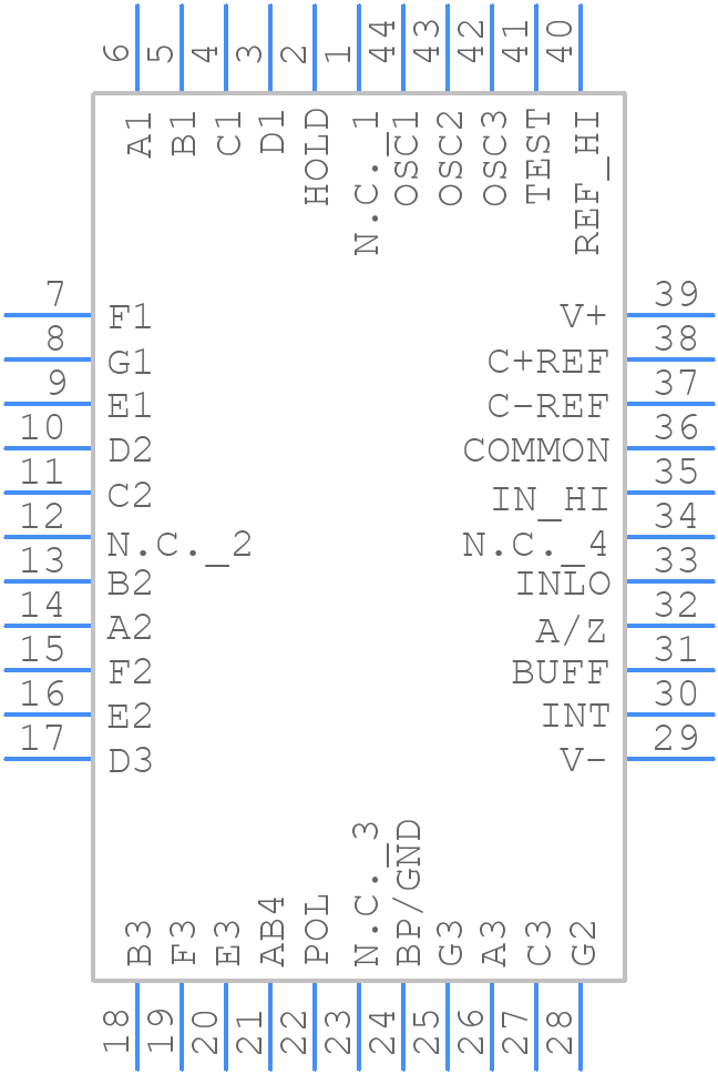 ICL7116CQH+D - Analog Devices - PCB symbol