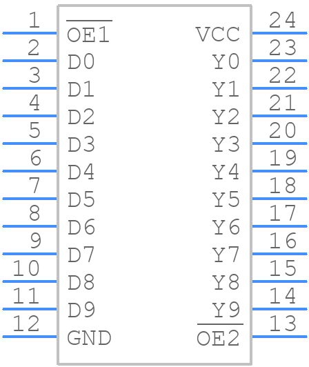 CY74FCT2827ATQCT - Texas Instruments - PCB symbol