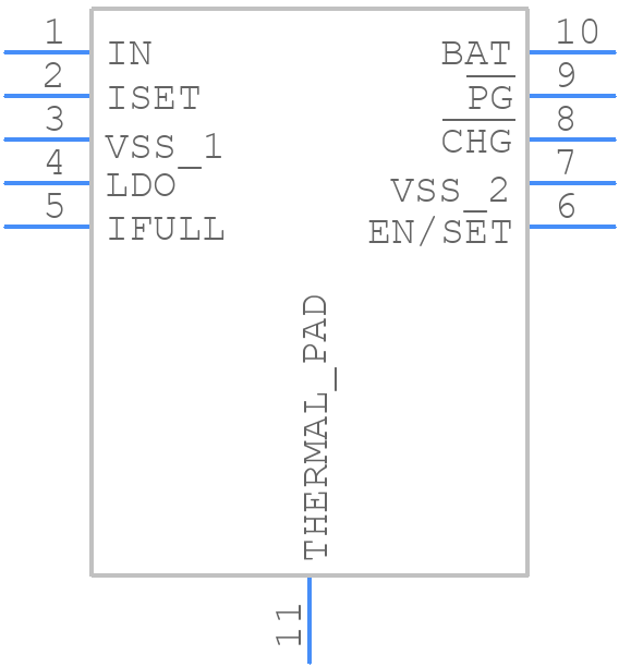 BQ25040DQCT - Texas Instruments - PCB symbol