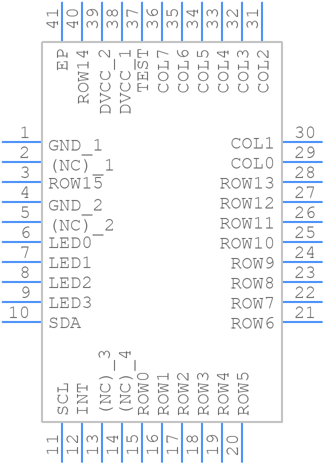 TCA8424RHAR - Texas Instruments - PCB symbol