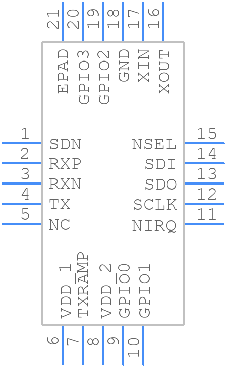 Si4463-B1B-FMR - Silicon Labs - PCB symbol